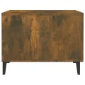 Table basse avec pieds en métal Chêne fumé 50x50x40 cm