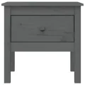 Tables d'appoint 2 pcs Gris 50x50x49 cm Bois massif de pin