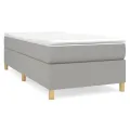 cadre de lit Gris clair 80x200 cm Tissu