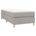 cadre de lit Gris clair 80x200 cm Tissu