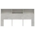 Armoire de tête de lit Gris béton 200x19x103,5 cm