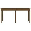 Table de jardin marron miel 159,5x82,5x76 cm bois massif de pin