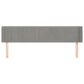Tête de lit avec oreilles Gris clair 163x16x78/88 cm Velours