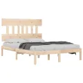 Cadre de lit bois massif 120x190 cm petit double