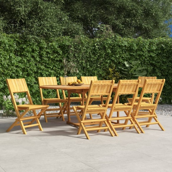 Chaises de jardin pliantes 8 pcs 47x61x90 cm bois massif teck