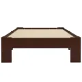 Cadre de lit Marron foncé Bois de pin massif 100 x 200 cm