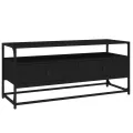 Meuble TV noir 100x35x45 cm bois d'ingénierie
