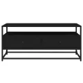 Meuble TV noir 100x35x45 cm bois d'ingénierie