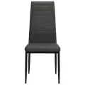 Chaises à manger lot de 6 gris foncé tissu