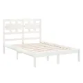 Cadre de lit Blanc Bois massif 120x200 cm