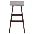 Tabourets de bar lot de 2 gris clair tissu