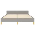 Cadre de lit avec tête de lit Gris clair 140x190 cm Tissu