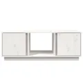 Table basse Blanc 110x50x40 cm Bois massif de pin