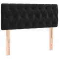 cadre de lit avec matelas Noir 90x200 cm Velours