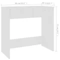 Bureau Blanc 80x40x75 cm Bois d'ingénierie