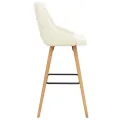 Chaises de bar lot de 2 crème velours