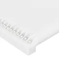 Tête de lit à LED Blanc 163x16x118/128 cm Similicuir