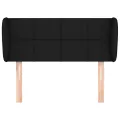 Tête de lit avec oreilles Noir 83x23x78/88 cm Tissu