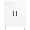Buffet Blanc brillant 69,5x34x90 cm Bois d'ingénierie