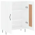 Buffet Blanc brillant 69,5x34x90 cm Bois d'ingénierie