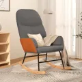 Chaise à bascule Gris clair Tissu