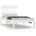 Cadre de lit Blanc Bois massif 100x200 cm