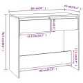 Table console Gris béton 89x41x76,5 cm Acier