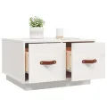 Table basse Blanc 60x53x35 cm Bois massif de pin
