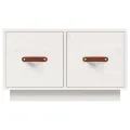 Table basse Blanc 60x53x35 cm Bois massif de pin