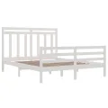Cadre de lit Blanc Bois massif 160x200 cm