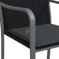 Chaises de jardin avec coussins lot de 4 noir 56x59x84 cm rotin
