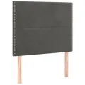 cadre de lit avec matelas Gris foncé 100x200 cm