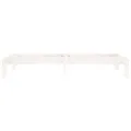 Cadre de lit Blanc Bois de pin massif 90x200 cm