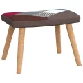 Chaise à bascule avec tabouret Patchwork Tissu