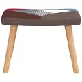 Chaise à bascule avec tabouret Patchwork Tissu
