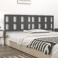 Tête de lit Gris 205,5x4x100 cm Bois massif de pin