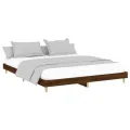 Cadre de lit chêne marron 140x200 cm bois d'ingénierie