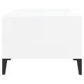 Table basse Blanc brillant 90x50x36,5 cm Bois d'ingénierie