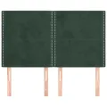 Têtes de lit 4 pcs Vert foncé 72x5x78/88 cm Velours