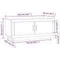 Table basse Chêne fumé 102x50x45 cm Bois d'ingénierie
