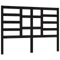 Tête de lit Noir 126x4x104 cm Bois massif de pin