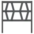 Tête de lit Gris 106x4x100 cm Bois massif de pin