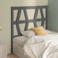 Tête de lit Gris 106x4x100 cm Bois massif de pin