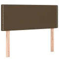 Tête de lit à LED Marron Foncé 100x5x78/88 cm Tissu