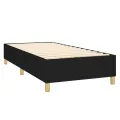 cadre de lit avec matelas Noir 100x200 cm Tissu