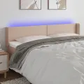 Tête de lit à LED Cappuccino 203x16x78/88 cm Similicuir