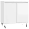 Armoire de bain blanc brillant 58x33x60 cm bois d'ingénierie