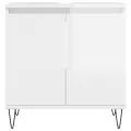Armoire de bain blanc brillant 58x33x60 cm bois d'ingénierie