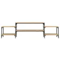Meuble TV chêne sonoma 197x35x52 cm bois d'ingénierie