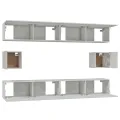 Ensemble de meubles TV 6 pcs Gris béton Bois d'ingénierie